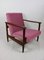 GFM-142 Sessel aus rosa Samt, Edmund Homa zugeschrieben, 1970er 1