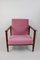 GFM-142 Lounge Chair in Pink Velvet attributed to Edmund Homa, 1970s 4