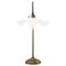 French Brass and Glass Table Lamp, 1950s, Image 4