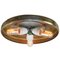 Mid-Century Brass and Frosted Glass Flush Mount 5