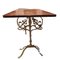 Art Nouveau Dining Table with Wrought Iron Legs 3