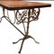 Art Nouveau Dining Table with Wrought Iron Legs 8