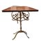 Art Nouveau Dining Table with Wrought Iron Legs 6