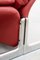 Sessel und Fußstütze aus rotem Leder von Vitelli e Ammannati für Brunati, 1970er-1980er, 2er Set 19