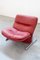 Lounge Chair and Footrest in Red Leather by Vitelli e Ammannati for Brunati, 1970s-1980s, Set of 2, Image 7