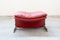 Lounge Chair and Footrest in Red Leather by Vitelli e Ammannati for Brunati, 1970s-1980s, Set of 2 11
