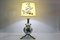 Large Mid-Century Ceramic Lamp with Floral Decoration, 1950s, Image 2