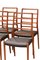 Model 82 Chairs in Teak and Black Leather by Niels Otto (N. O.) Møller for J.L. Møllers, 1960s, Set of 4, Image 5