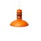 Lámpara colgante de cerámica en naranja, años 70, Imagen 5