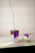 Didodado Iridescent Acrylic Glass Pendant and Wall Light from Emporium, 1990s, Set of 2 2