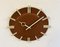 Industrial Brown Office Wall Clock from Pragotron, 1970s 4