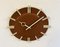Industrial Brown Office Wall Clock from Pragotron, 1970s, Image 4