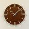 Industrial Brown Office Wall Clock from Pragotron, 1970s 7
