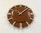 Industrial Brown Office Wall Clock from Pragotron, 1970s 5