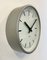 Industrial Grey Wall Clock from Burk, 1970s 3