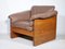 Teak and Leather Armchair by Mikael Laursen, 1970s 1