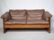 Teak and Leather Sofa by Mikael Laursen, 1970s, Image 1