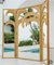 Rattan 3 Panel Folding Screen with Mirrors 1