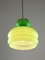 Mid-Century Italian Green Brass and Glass Pendant Lamp 4