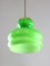 Mid-Century Italian Green Brass and Glass Pendant Lamp, Image 3