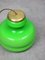 Mid-Century Italian Green Brass and Glass Pendant Lamp, Image 9