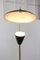 Italienische Mid-Century Stehlampe aus Aluminium & Holz mit Reflektor 12