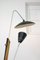 Italienische Mid-Century Stehlampe aus Aluminium & Holz mit Reflektor 18