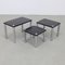 Nesting Tables in Chrome and Wood, 1970s, Set of 3 3
