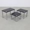 Nesting Tables in Chrome and Wood, 1970s, Set of 3, Image 3