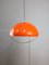 Large Space Age Italian Orange Acrylic Glass Pendant Lamp, 1970s 1