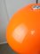 Lámpara colgante italiana era espacial grande de vidrio acrílico naranja, años 70, Imagen 15