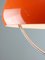 Lámpara colgante italiana era espacial grande de vidrio acrílico naranja, años 70, Imagen 5