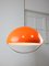 Lámpara colgante italiana era espacial grande de vidrio acrílico naranja, años 70, Imagen 7
