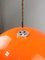 Lámpara colgante italiana era espacial grande de vidrio acrílico naranja, años 70, Imagen 11
