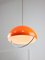 Lámpara colgante italiana era espacial grande de vidrio acrílico naranja, años 70, Imagen 2