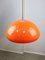 Große italienische Space Age Hängelampe aus orangefarbenem Acrylglas, 1970er 10