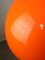 Lámpara colgante italiana era espacial grande de vidrio acrílico naranja, años 70, Imagen 16