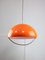 Grande Lampe à Suspension Space Age en Verre Acrylique Orange, Italie, 1970s 12