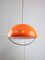 Lámpara colgante italiana era espacial grande de vidrio acrílico naranja, años 70, Imagen 12