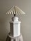 Vintage White Ceramic Glazed Octagonal Lamp, 1930s 1