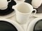 Service à Moka en Porcelaine Noire par Tapio Wirkkala pour Rosenthal, 20ème Siècle, Set de 22 11