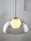 Space-Age Italian Brass, Opaline and Acrylic Glass Pendant Lamp 9