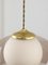 Space-Age Italian Brass, Opaline and Acrylic Glass Pendant Lamp 18