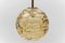 Lámpara colgante bola de cristal de Murano amarillo de Doria Leuchten, años 60, Imagen 6