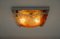 Aplique de pared de cristal de Murano naranja, Italia, años 60, Imagen 6