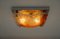 Orange Murano Glass Flush Mount Sconce, Italy, 1960s 6