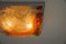 Aplique de pared de cristal de Murano naranja, Italia, años 60, Imagen 9