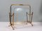 Magazine Rack in Brass and Glass, Italy, 1950s-1960s, Image 3