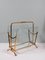 Magazine Rack in Brass and Glass, Italy, 1950s-1960s 2