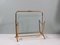 Magazine Rack in Brass and Glass, Italy, 1950s-1960s, Image 4